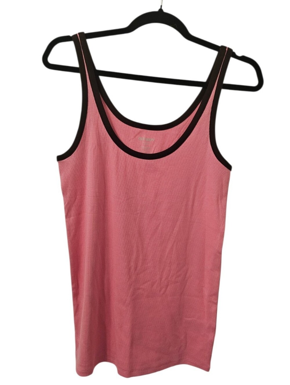 Pink and Brown Old Navy Women's First-Layer Ribbed Scoop-Neck Tank Top